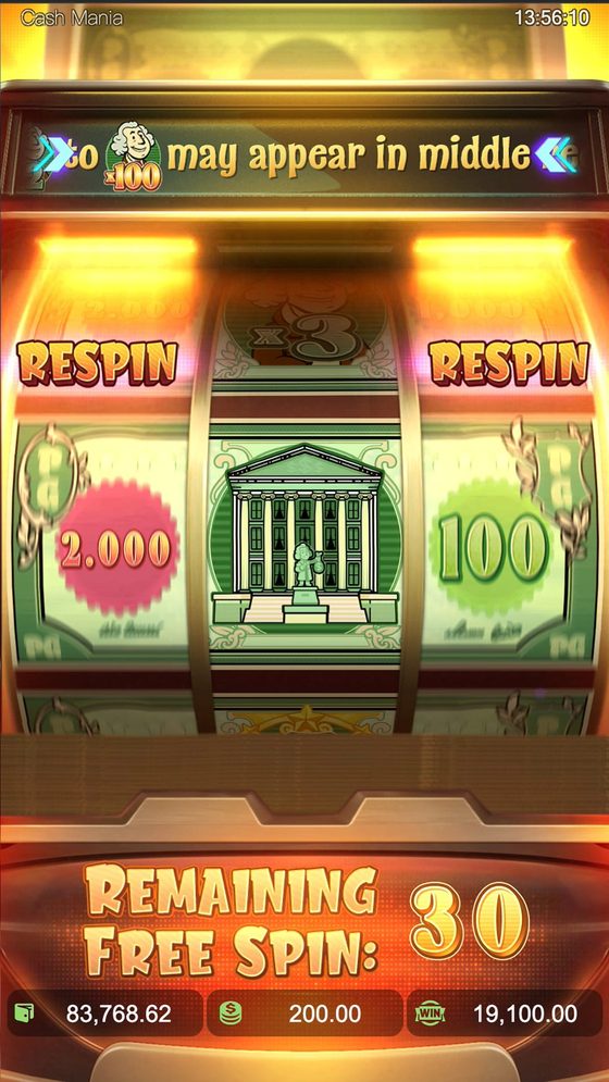 Cash Mania Respin nas bobinas laterais - PG Soft